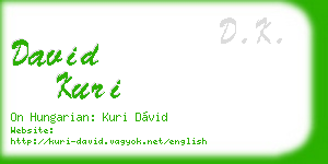 david kuri business card